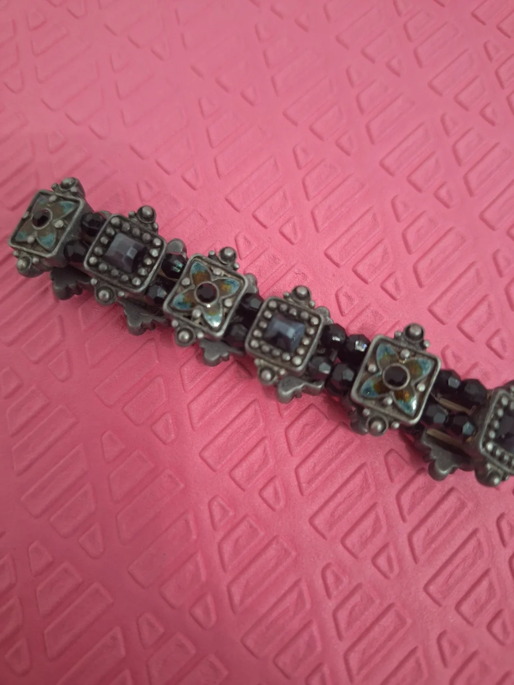 Accessorize Black and Silver Decorative Ring